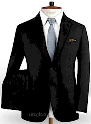 Костюм черный из чистой шерсти