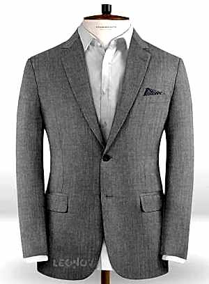 Пиджак средне серый из чистой камвольной шерсти - Reda