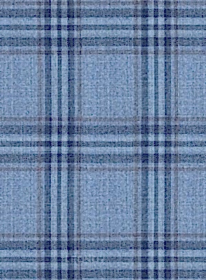 Костюм голубой в темно-синюю клетку из шерсти