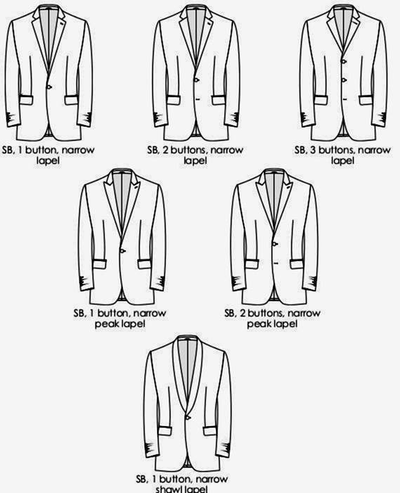 узкие лацканы